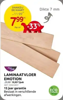 Brico Laminaatvloer emotion aanbieding