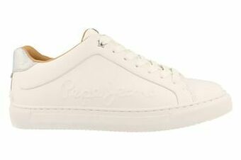 Berca Shoes Pepe Jeans Sneaker Laag Heren Adams Logo Trend Clean White - Wit aanbieding