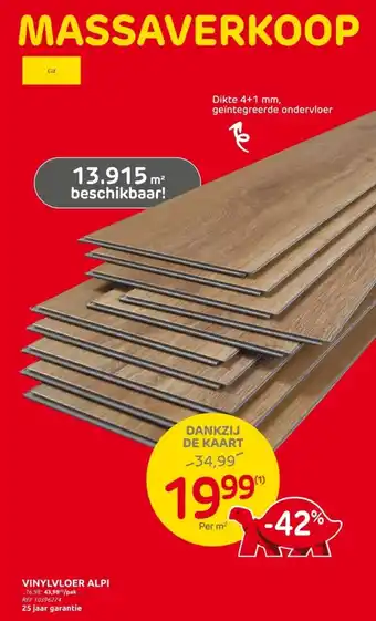 Brico Vinylvloer alpi aanbieding