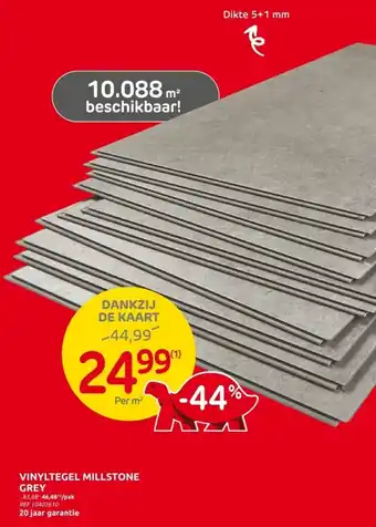 Brico Vinyltegel Millstone aanbieding