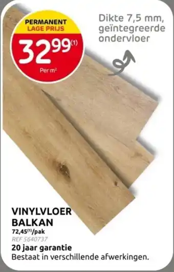 Brico Vinylvloer Balkan aanbieding