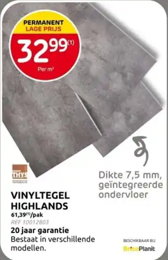 Brico Vinyltegel Highlands aanbieding