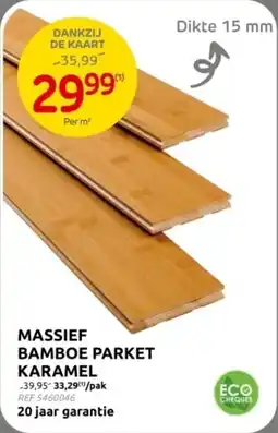 Brico Massief bamboe parket karamel aanbieding