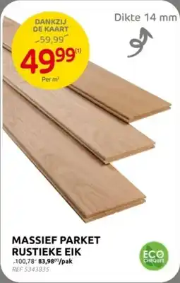 Brico Massief parket rustieke eik aanbieding