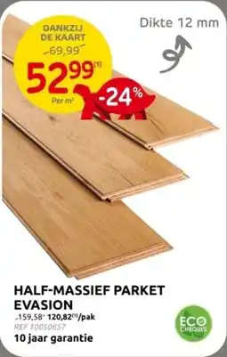 Brico HalfPer m² massief parket evasion aanbieding