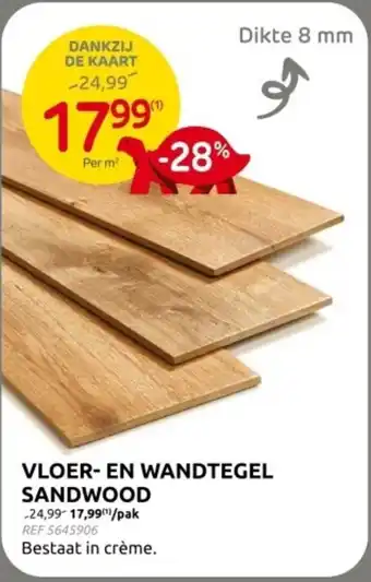 Brico Vloer en Wandtegel Sandwood aanbieding