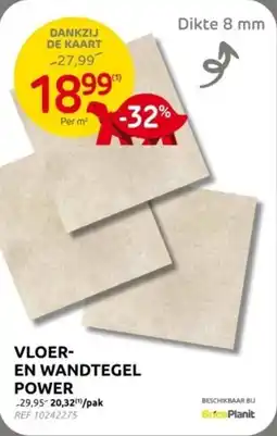 Brico Vloer en wandtegel power aanbieding