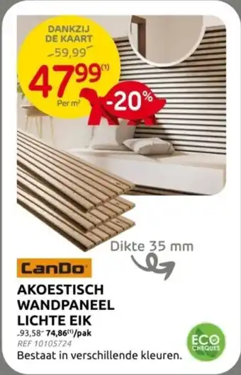 Brico CanDo Akoestisch Wandpaneel Lichte Eik aanbieding