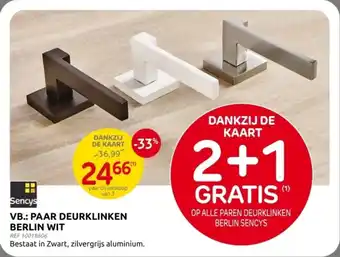 Brico Alle Paren Deurklinken Berlin Sencys aanbieding