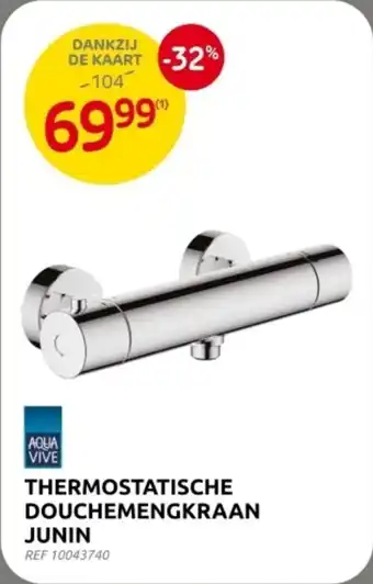 Brico Aqua Vive Thermostatische Douchemengkraan Junin aanbieding