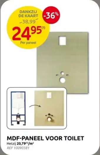 Brico MDF Paneel voor Toilet aanbieding