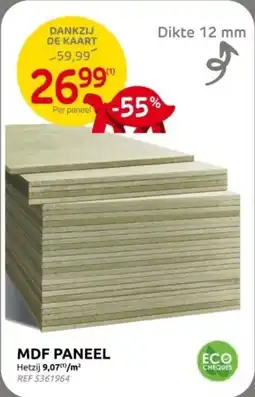 Brico MDF Paneel aanbieding