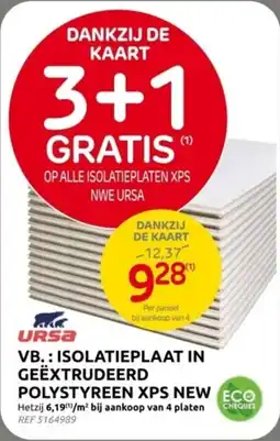 Brico Op Alle Isolatieplaten XPS NWE Ursa aanbieding