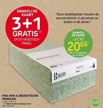 Brico Pak van 6 Akoestische Panelen aanbieding