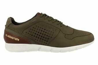 Berca Shoes Bugatti Veterschoen Denim Heren - Kaki aanbieding