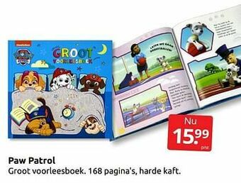 Boekenvoordeel Paw patrol groot voorleesboek aanbieding