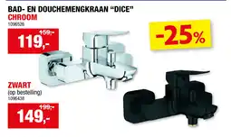 Hubo Dice bad en douchemengkraan chroom aanbieding