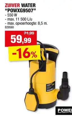 Hubo POWXG9507 zuiver water aanbieding