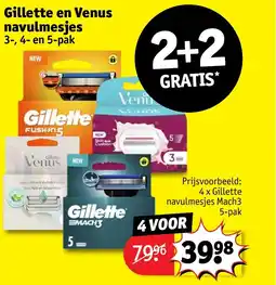 Kruidvat Gillette en Venus navulmesjes aanbieding