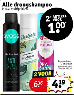 Kruidvat Alle droogshampoo aanbieding