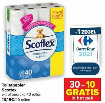 Carrefour Toiletpapier scottex aanbieding