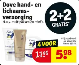 Kruidvat Dove hand en lichaams verzorging aanbieding