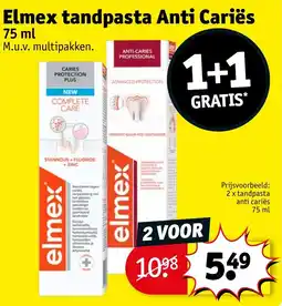 Kruidvat Elmex tandpasta anti cariës aanbieding