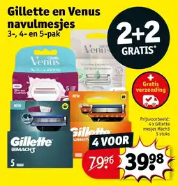 Kruidvat Gillette en venus navulmesjes aanbieding