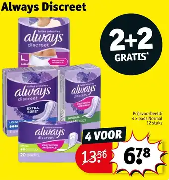 Kruidvat Always discreet aanbieding