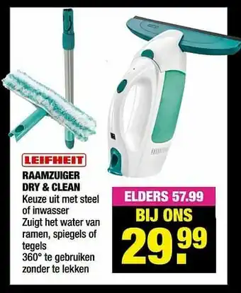 Leifheit raamzuiger dry + clean