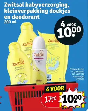 Kruidvat Zwitsal babyverzorging kleinverpakking doekjes aanbieding