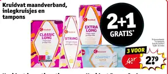 Kruidvat Kruidvat maandverband inlegkruisjes en tampons aanbieding