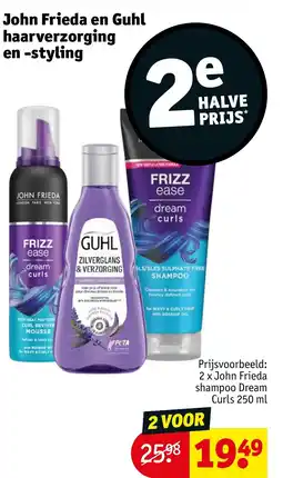 Kruidvat John frieda en guhl haarverzorging en styling aanbieding