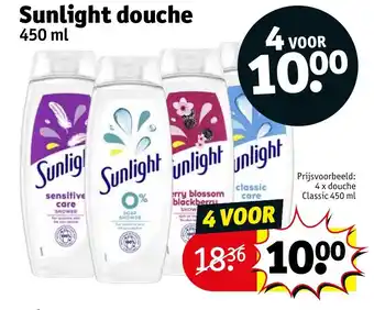 Kruidvat Sunlight douche aanbieding