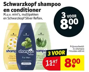 Kruidvat Schwarzkopf shampoo en conditioner aanbieding