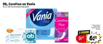 Kruidvat Ob, Carefree en Vania aanbieding