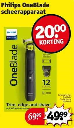 Kruidvat Philips oneblade scheerapparaat aanbieding