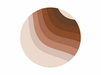 Multi bazar Eeveve Vloermat Rond 110Cm Retro Lines Brown aanbieding