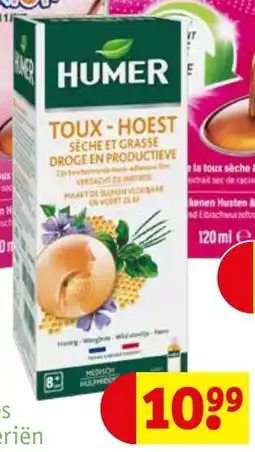 Kruidvat Humer Toux Hoest Droge en Productieve aanbieding