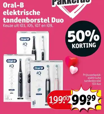 Kruidvat Oral-B elektrische tandenborstel Duo aanbieding