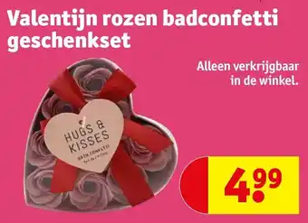 Kruidvat Valentijn rozen badconfetti geschenkset aanbieding