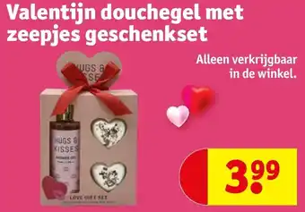 Kruidvat Valentijn douchegel met zeepjes geschenkset aanbieding