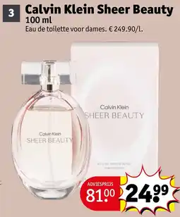 Kruidvat Calvin Klein Sheer Beauty aanbieding