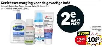 Kruidvat Gezichtsverzorging voor de gevoelige huid aanbieding