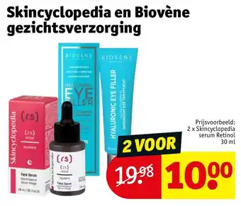 Kruidvat Skincyclopedia en Biovène gezichtsverzorging aanbieding