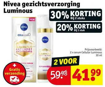 Kruidvat Nivea gezichtsverzorging Luminous aanbieding