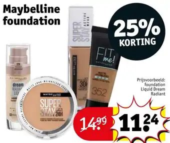 Kruidvat Maybelline foundation aanbieding