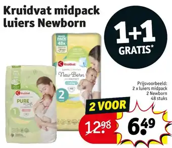 Kruidvat Kruidvat midpack Luiers Newborn aanbieding