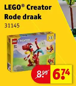 Kruidvat Lego Creator Rode draak aanbieding