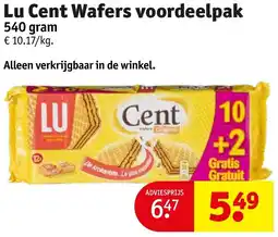 Kruidvat Lu Cent Wafers voordeelpak aanbieding